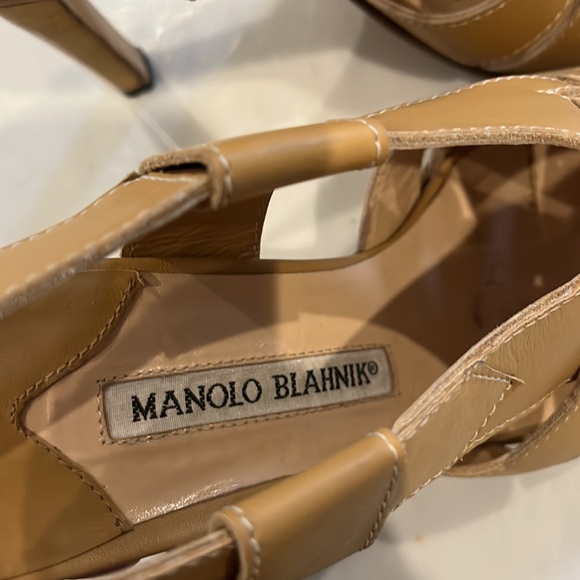 Manolo Blahnik strappy tan sandals sz 36.5- perfect for summer! - Picture 6 of 6